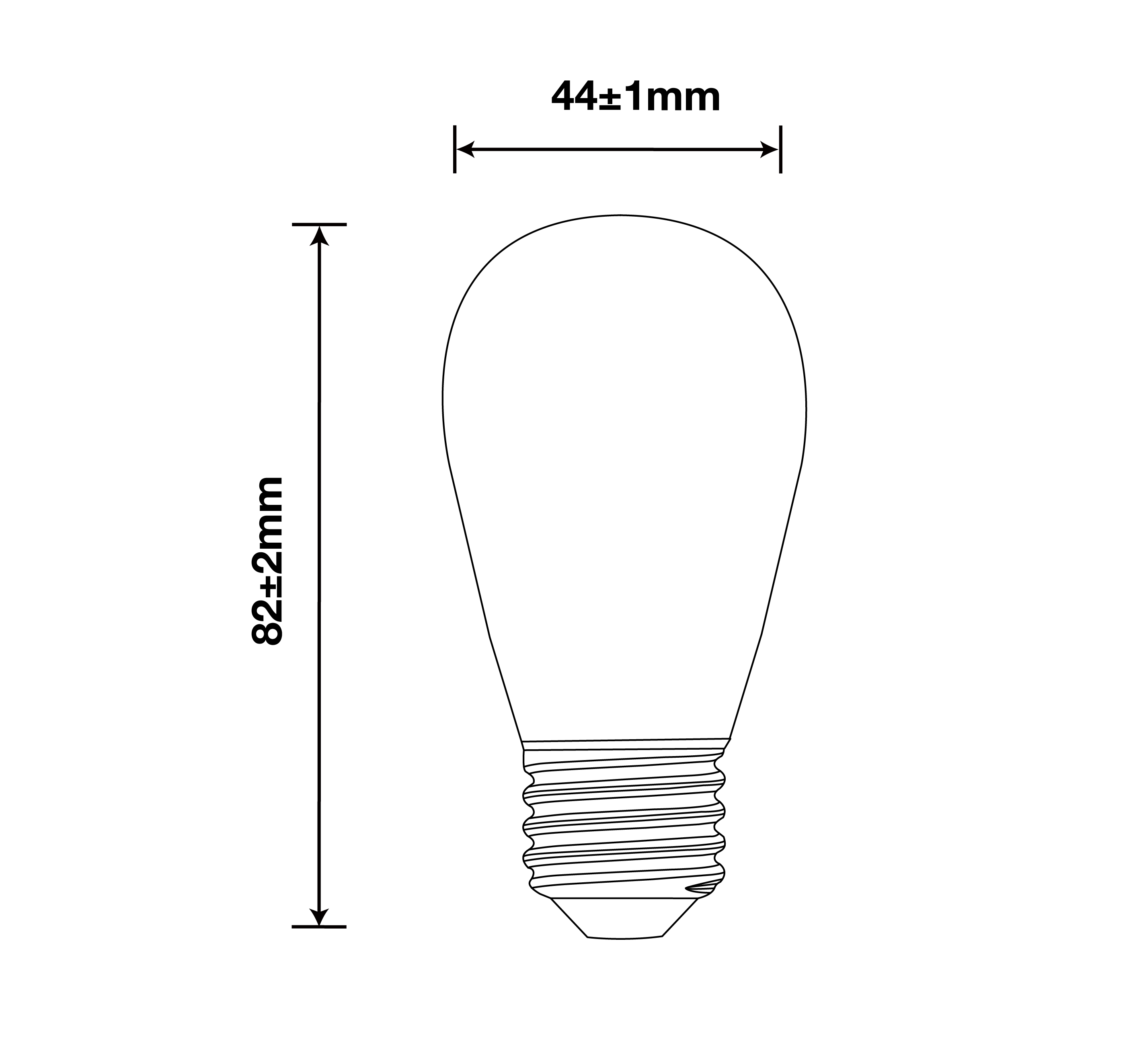1W S14 Shatterproof Filament Bubls/11Watts Edison S14 Bubls