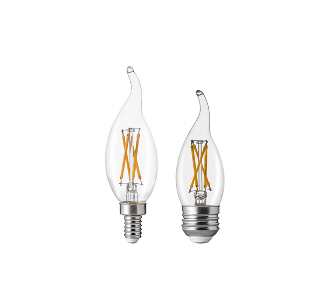 5.5W Flame Tip Candelabra Bulbs/60Watts Flamp Tip Candelabra Bulbs