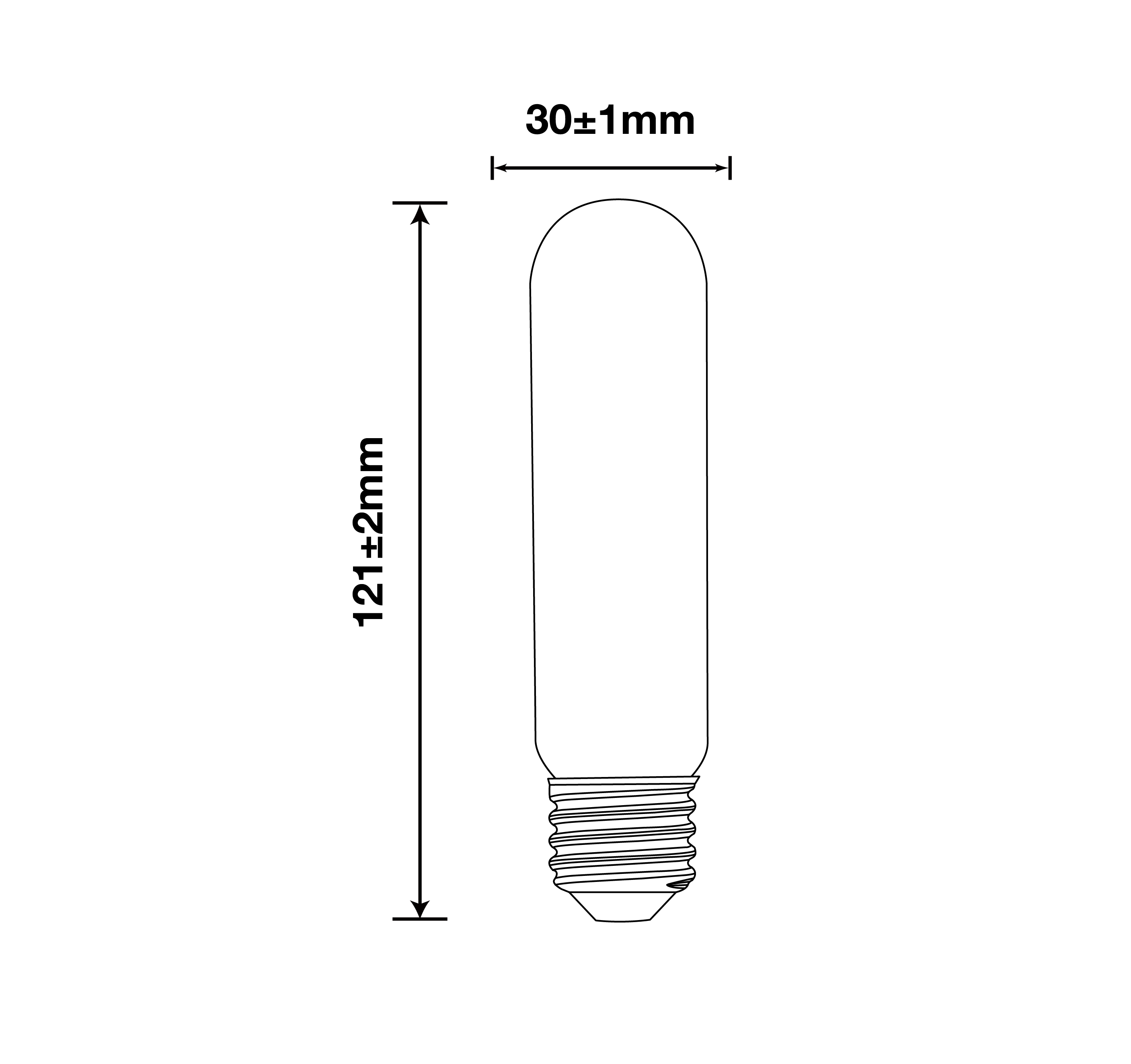 5.5W T10 Filament Bulbs/60Watts Edison T10 Bulbs