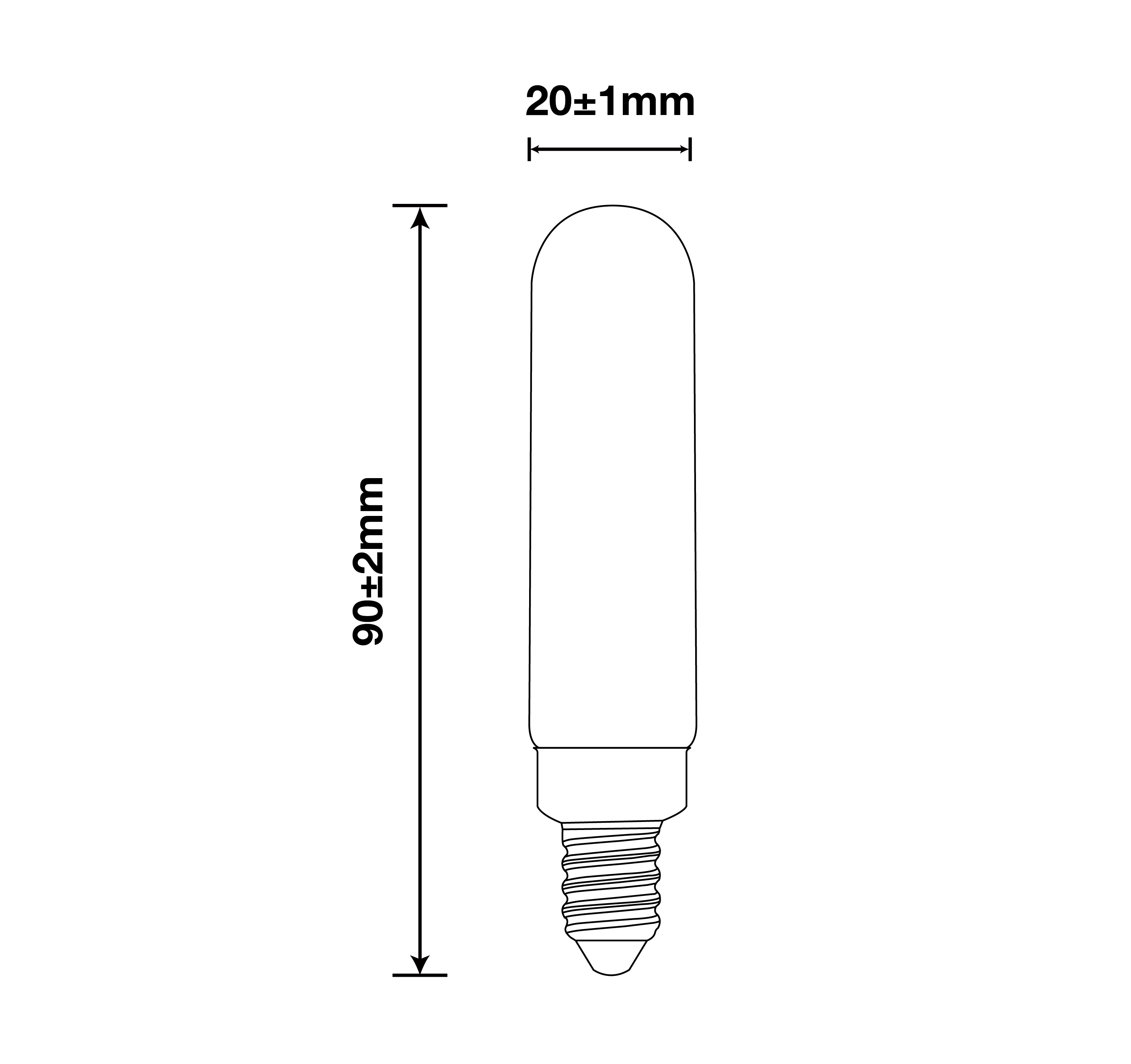 5.5W T6 Filament Bulbs/60Watts Edison T6 Bulbs