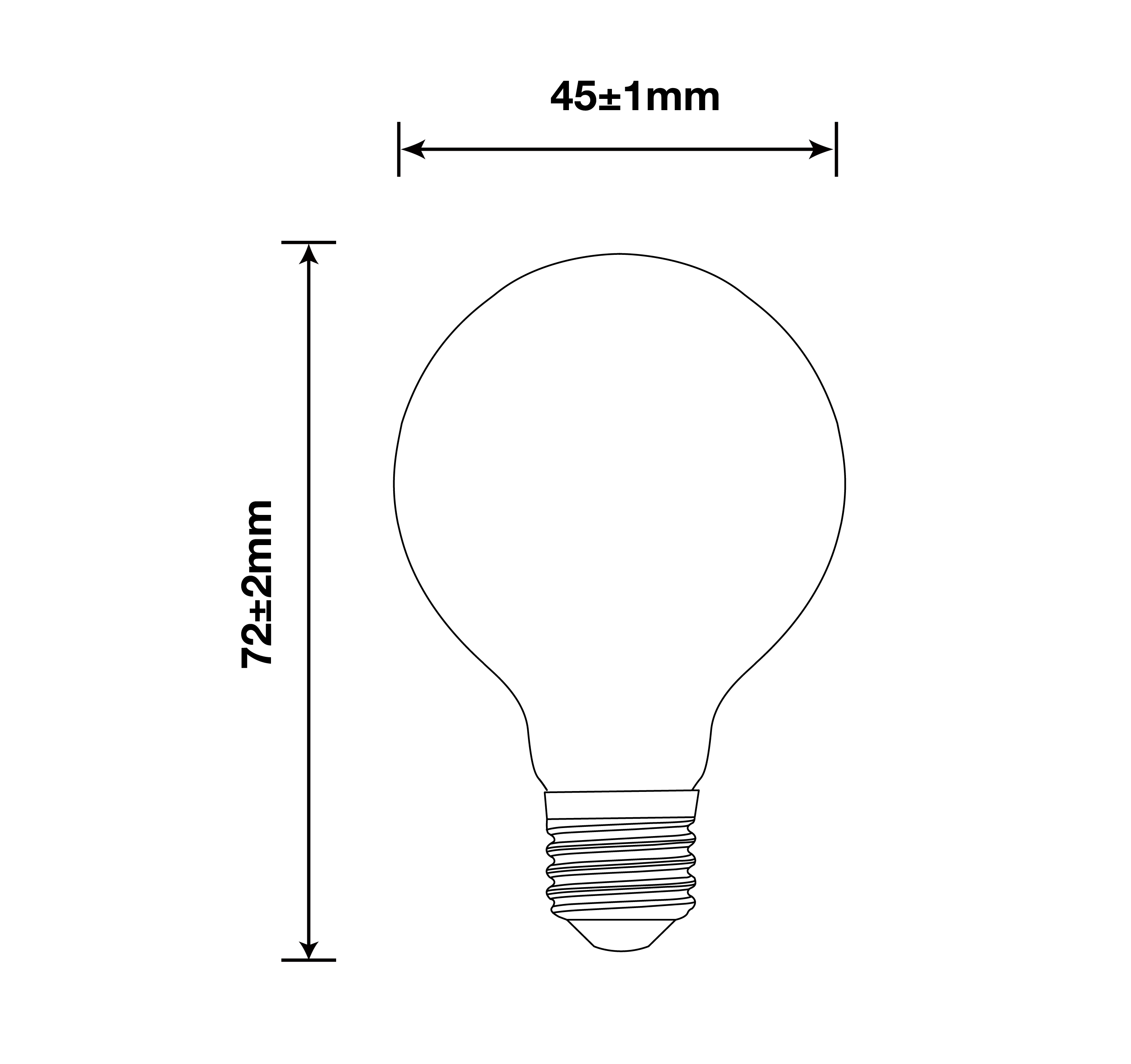 7W G25 Filament Bulbs/60Watts Edison G25 Bulbs